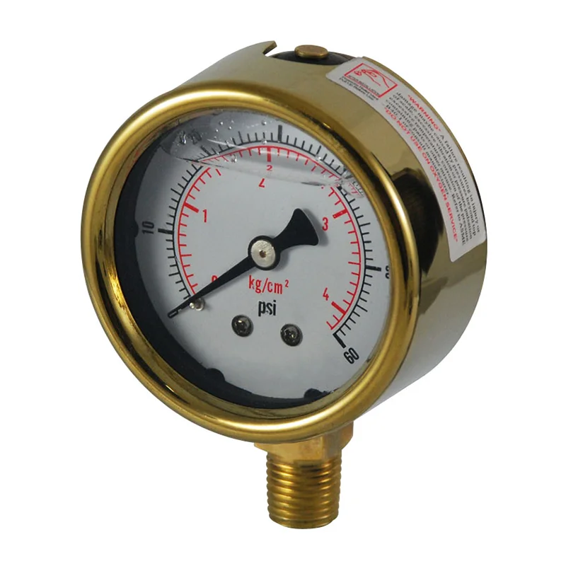 Mining Pressure Gauge With Forged Brass Case